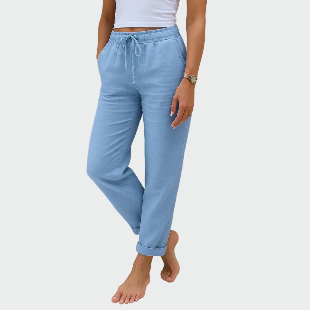 ELORA | PANTALONES DE LINO TRANSPIRABLE DE PRIMERA CALIDAD - ZYRO