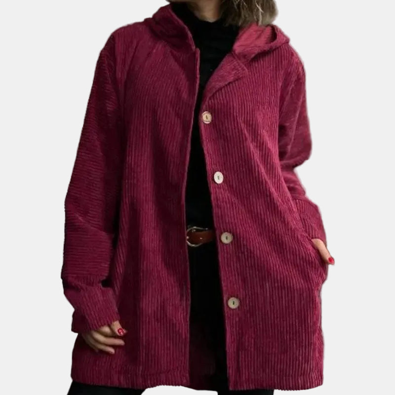 Adriana | Chaqueta con capucha de terciopelo casual para la temporada de otoño