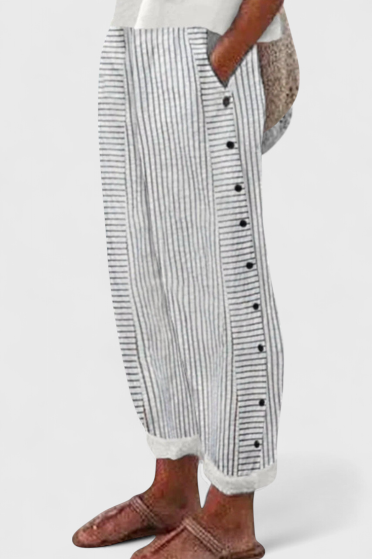 Isoldean | Pantalones Cortos de Verano a Rayas