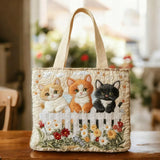 Gatitos del Jardín | Bolso acolchado artesanal