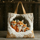Familia de Zorros | Bolso acolchado artesanal