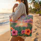 Bolsa de Playa Hecha a Mano | Amanecer Tropical