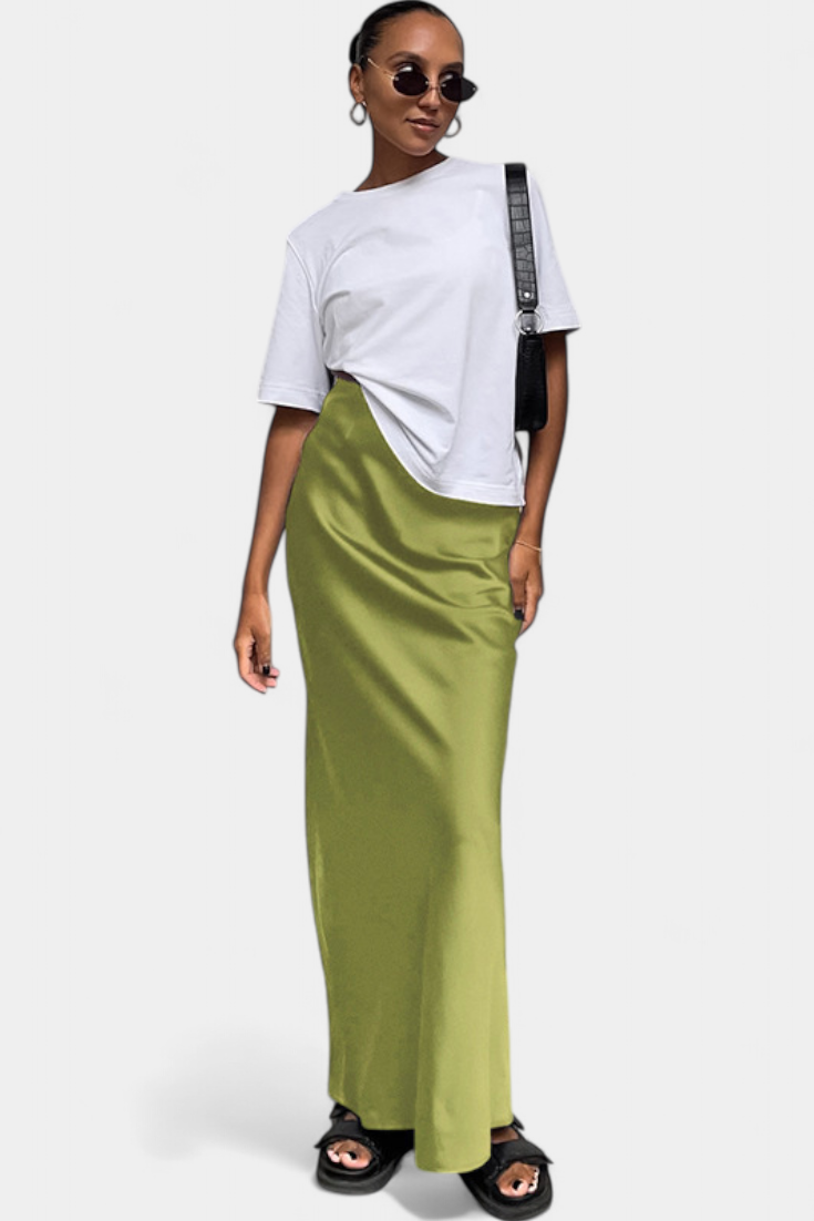 Fable | Falda Maxi Utility de Diseño Liso y Estilo Pulido