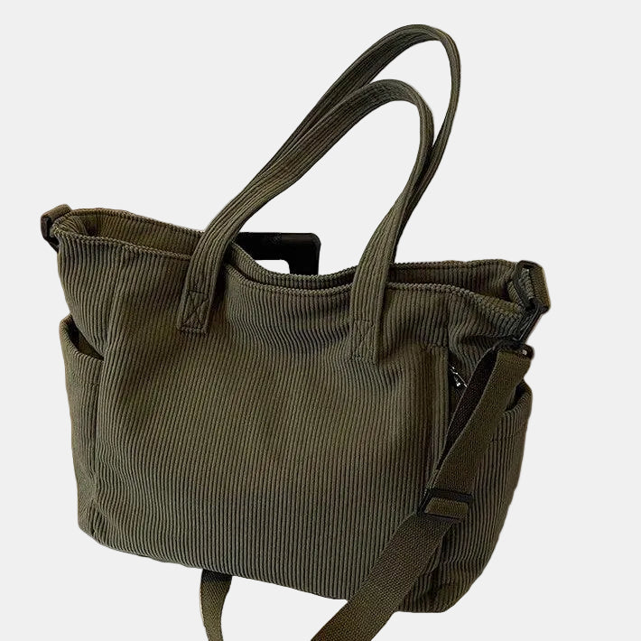 BOLSO TOTE ACANALADO ALMA CON DETALLE DE CUERDA - ZYRO