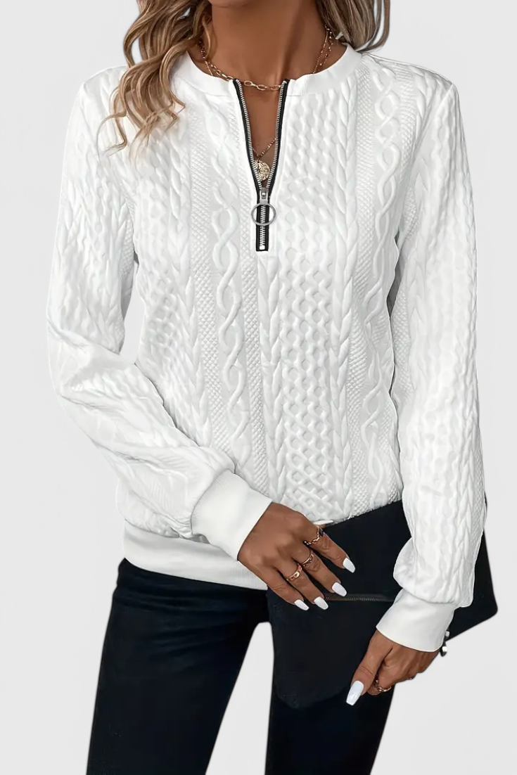 Zoey | Jersey de Punto con Cremallera Suave