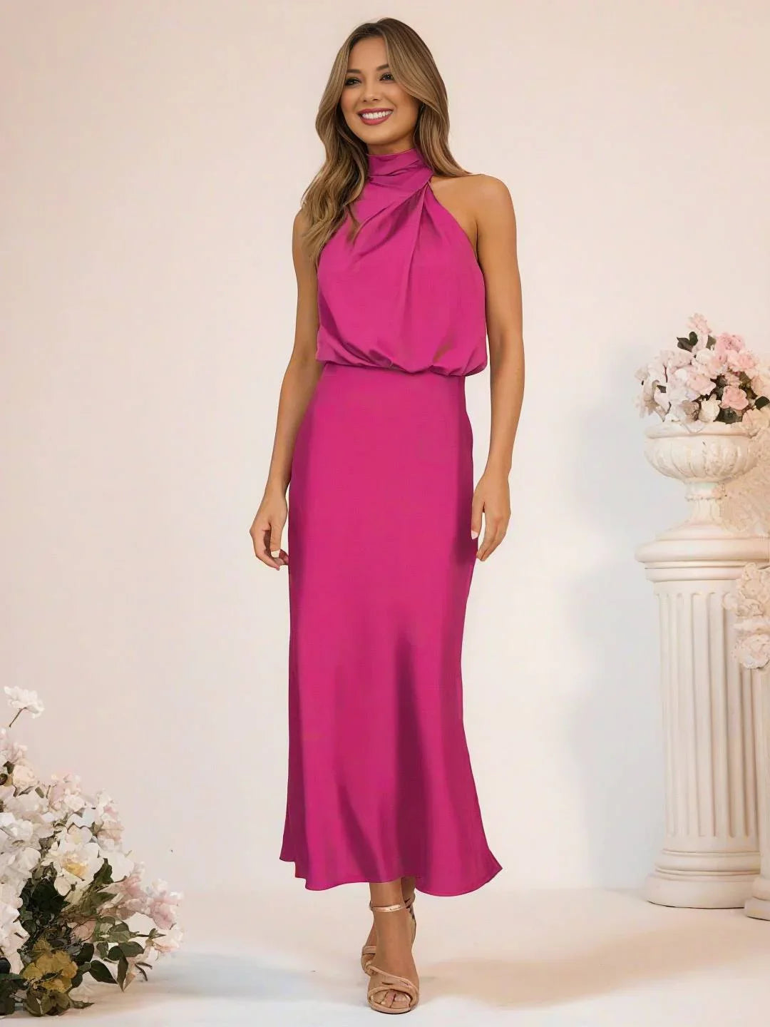 KANGANA | MAXI VESTIDO CUELLO HALTER - ZYRO