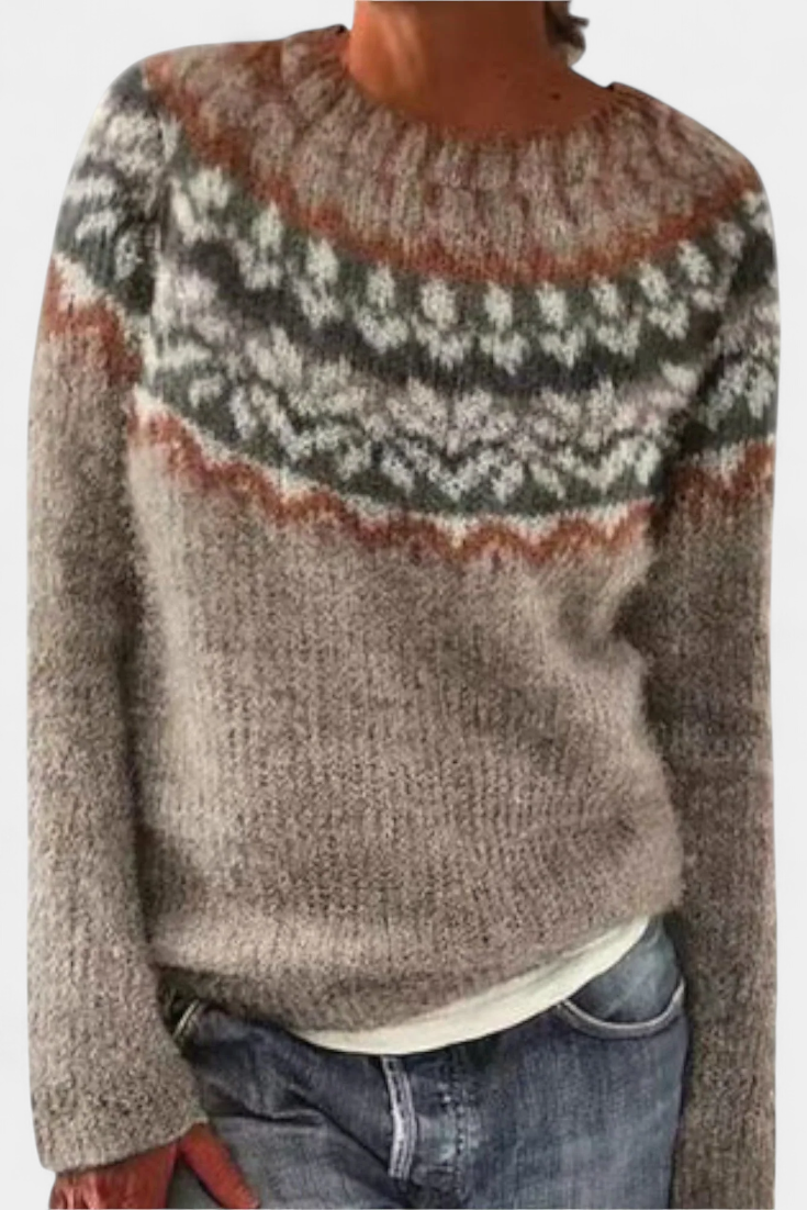 Jolessa | Jersey de Punto con Estampado Nórdico