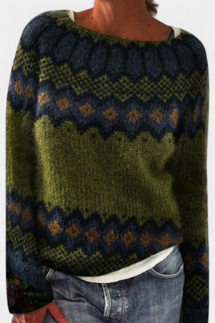 Jolessa | Jersey de Punto con Estampado Nórdico