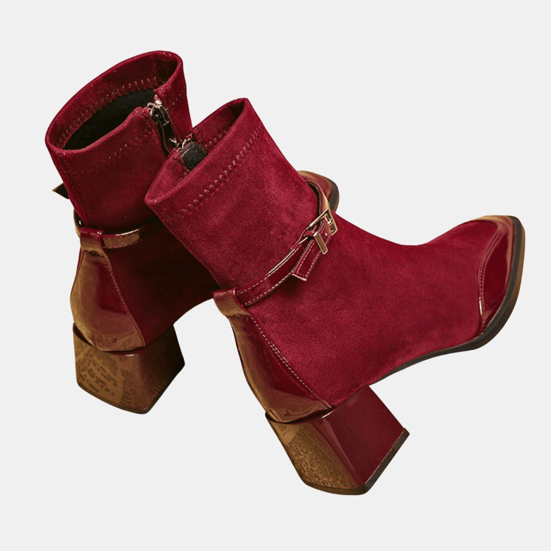 Leonor | Botines de Ante con Hebilla